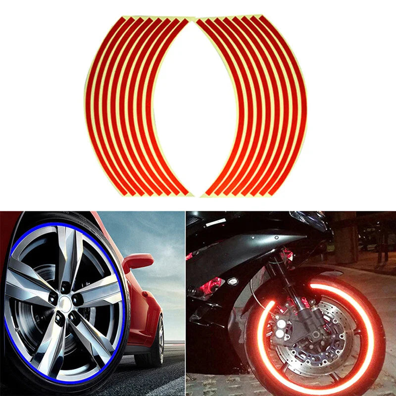SUZUKI GSXR 600 / 750 / 1000 Red Reflective Decal Stickers (2001-2023)