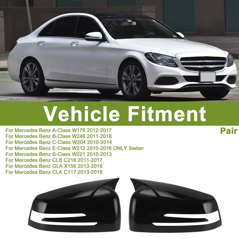 Mercedes-Benz A-Class W176 Gloss Black Mirror Cover Caps (2012-2018)