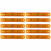 Car Truck Trailer 10 x Amber 9 LED Sealed Side Marker Clearance Lights