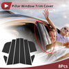 KIA Rio (2017-2022) Black 8 Pcs Door Pillar Window Trim