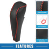 Honda Civic (2012-2015) Black Red Stitches Gear Shifting Knob Cover Trim