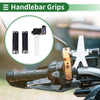 7/8" 22mm Motorcycle Hand Grips Cover Kit Aluminum Alloy Rubber Titanium Tone