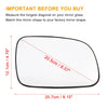 Jeep Heated Right Side Rearview Mirror Glass with Backing Plate