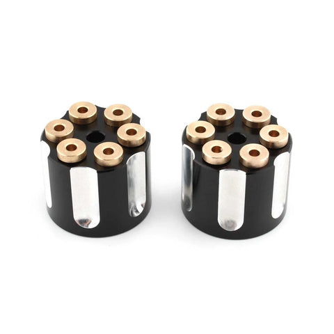 Harley Davidson Road King 2 x Black White Rear Seat Bolt Screws
