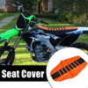 Motorcycle Seat Cover Universal Dirt Bike Anti Slip Cushion Orange Black