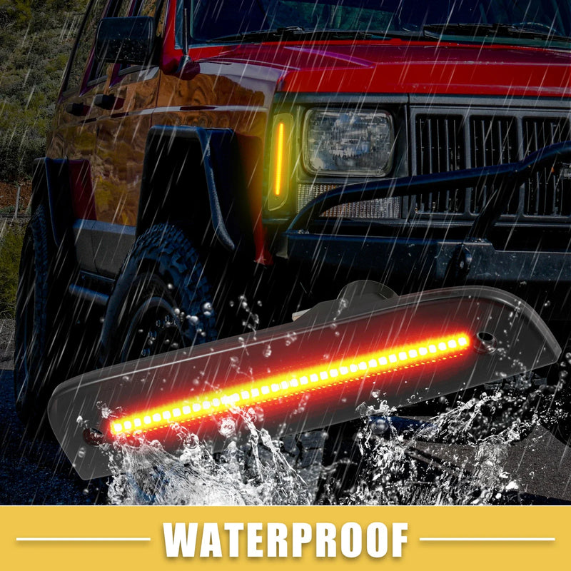 Jeep Cherokee (2014-2023) - Amber, Black, 1 Pair LED Side Marker Light