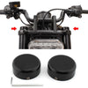 Harley Softail 2 x Black Front Fork Boot Slider Shock Covers (2018-2022)