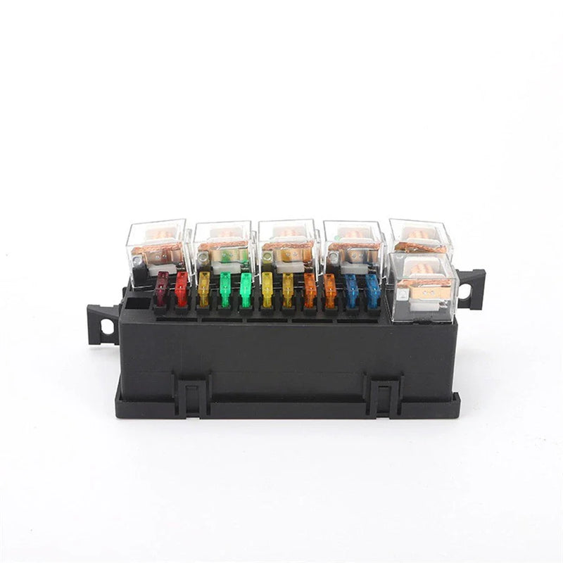 Universal 12V Car Relay Box 11 x Blade Fuse & 6 x 80A Relay Holder