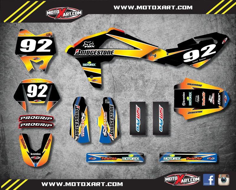 Models Husqvarna TE TC 125 250 450 Sticker Kit (2009-2010)