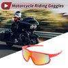 1 x Motorcycle Riding Goggles Red Lens Red Frame PC Cycling Sunglasses