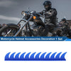Motorcycle Helmet Decoration / 1 Set / Blue Plastic PU Glue