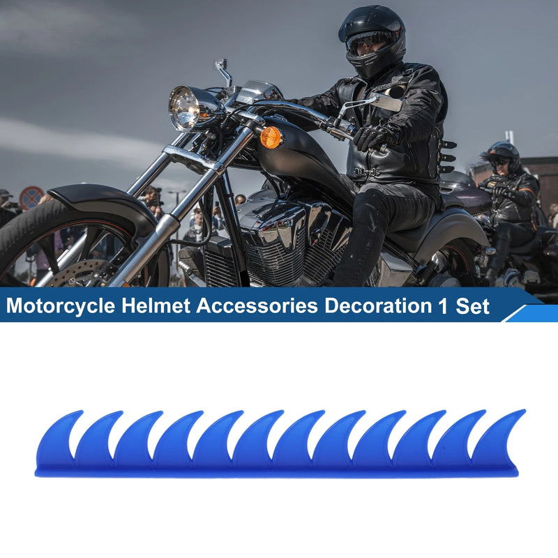 Motorcycle Helmet Decoration / 1 Set / Blue Plastic PU Glue
