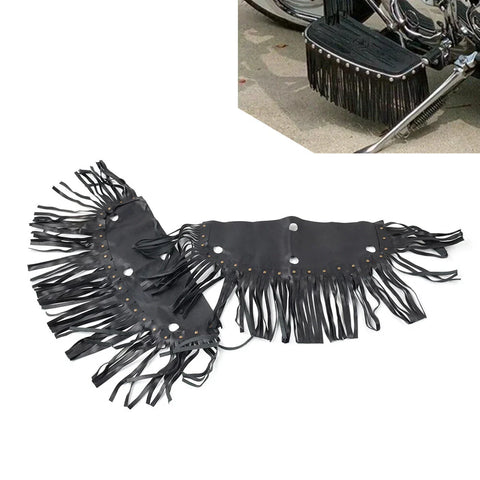 Honda, Yamaha, Harley Front Rider Floorboard Fringe Covers