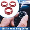 Dodge Dart 3 x AC Audio Volume Tune Switch Knob Ring Covers (2012-2018)