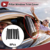 Toyota Fortuner Carbon Fiber 8 Pcs Car Door Pillar Window Trim (2024–2025)