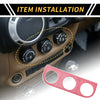Jeep Wrangler JK (2011-2017) Pink AC Switch Button Control Cover Trim