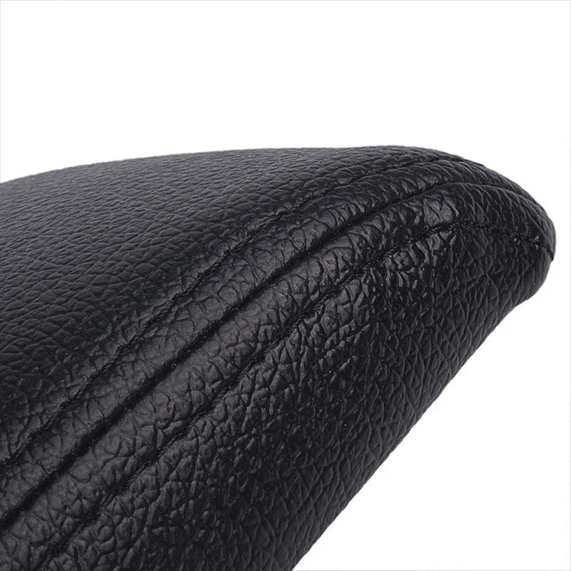 BMW E46 3 Series Black Leather Center Console Lid Armrest Cover (1999-2004)