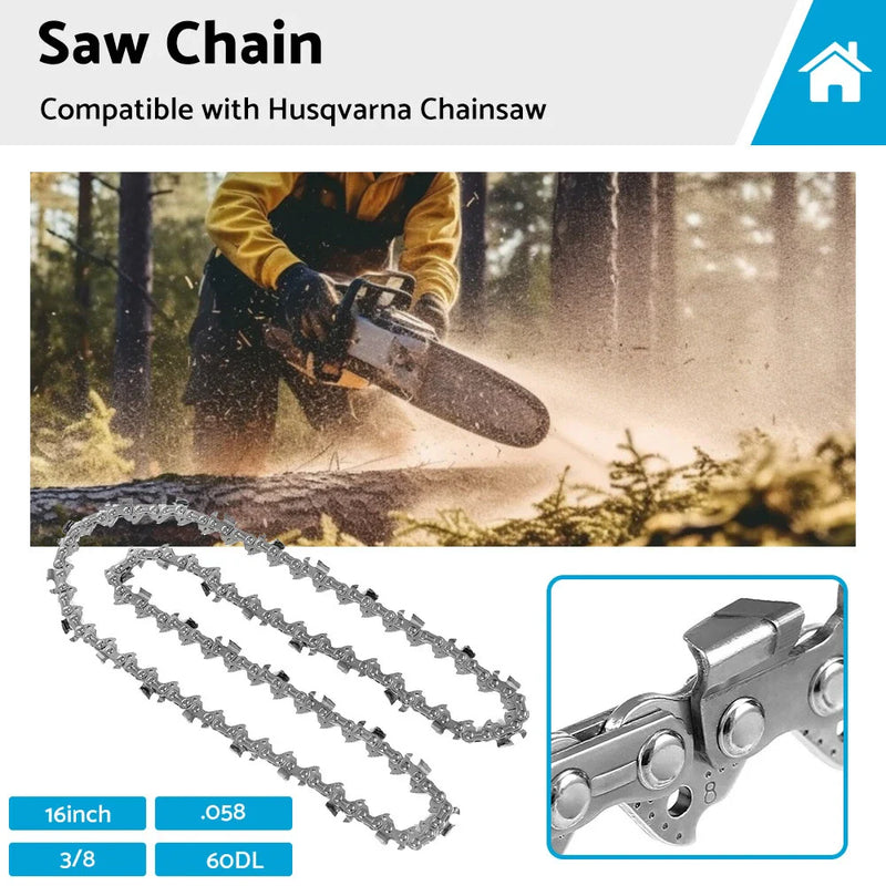 Husqvarna 16" 3/8" 60DL Tungsten Carbide Chainsaw Chain