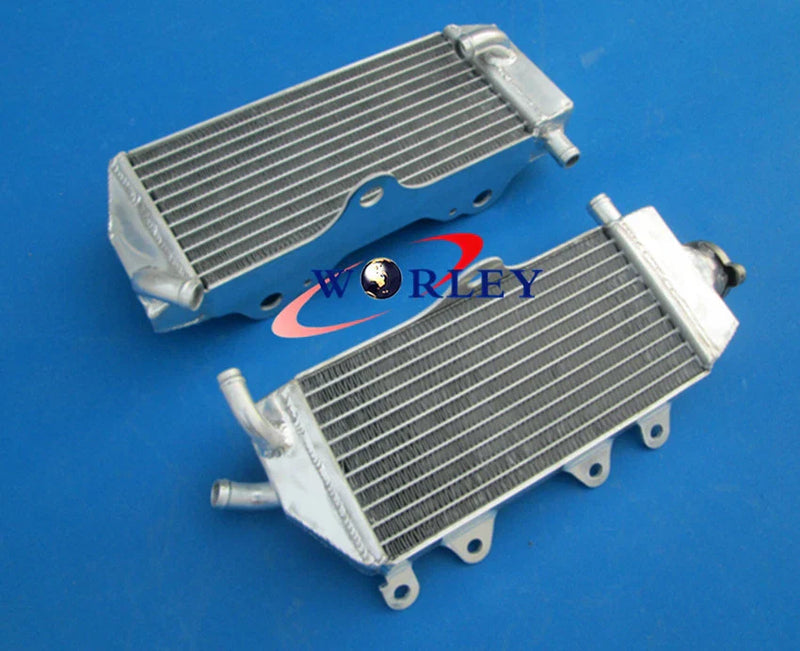 Yamaha YZ125 Aluminum Radiator & Blue Hose (2002-2004)