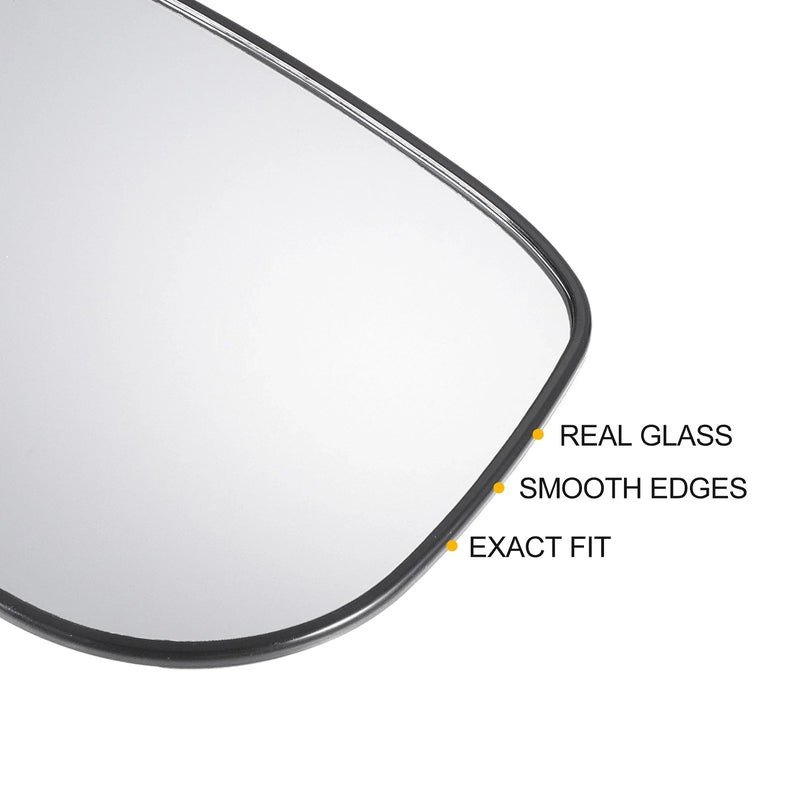 Honda Fit Jazz Left Side White Mirror Glass w/ Back Non-heated (09-13)