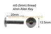 Kawasaki Yamaha 10x Fork Head Bolts M5x20mm Stainless Steel