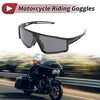 Motorcycle Riding Goggles Gray Lens Black Frame Cycling Sunglasses