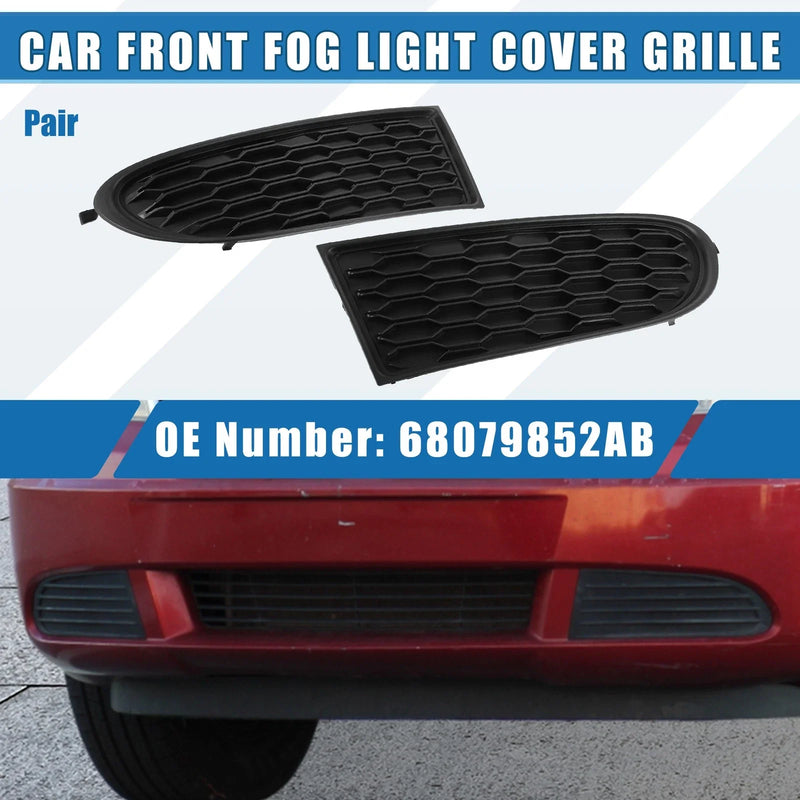 Dodge Journey 2011-2020 Black Front Fog Light Cover Grille (Set of 2)