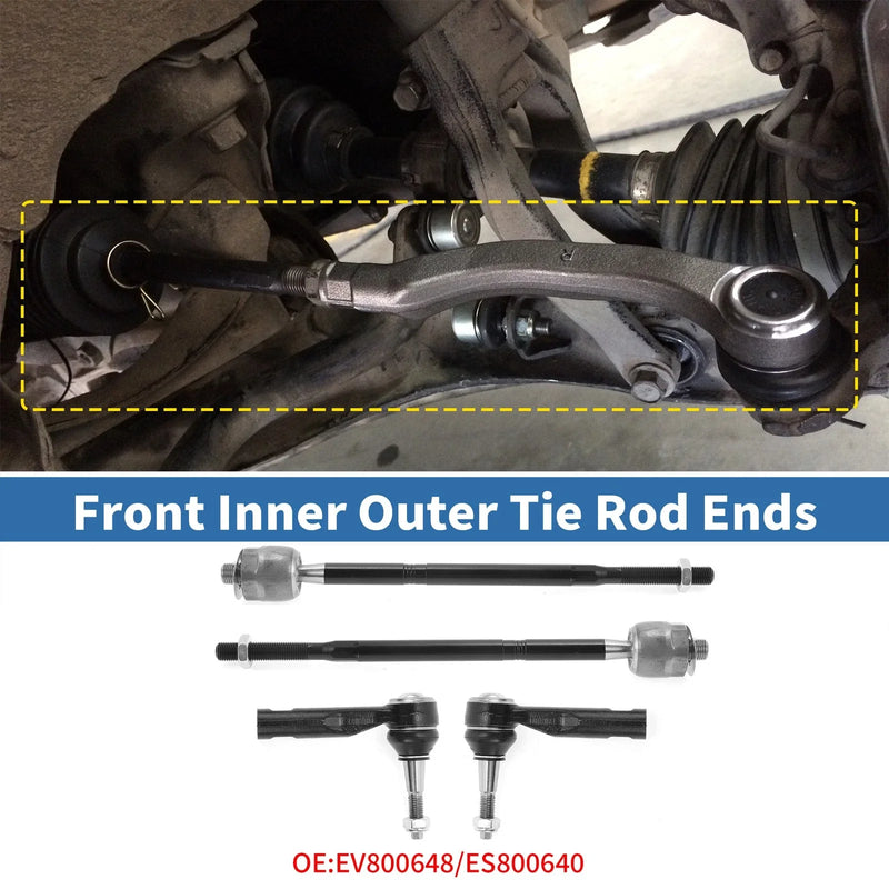 Chevrolet Equinox 4x Front Inner Outer Tie Rod End Link (2010-2017)