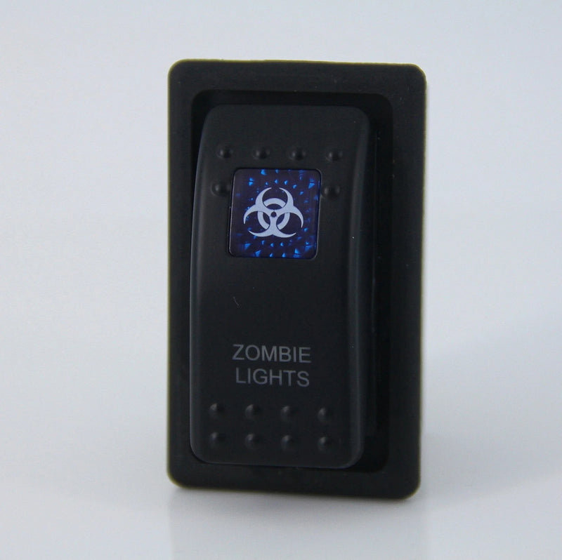 Dual LED Backlit ZOMBIE LIGHTS Rocker Switch