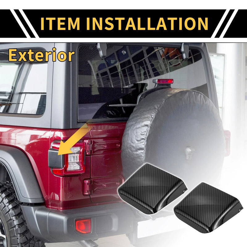 Jeep Wrangler JL JLU Carbon Fiber Tail Light Cover Trim (2018-2023)