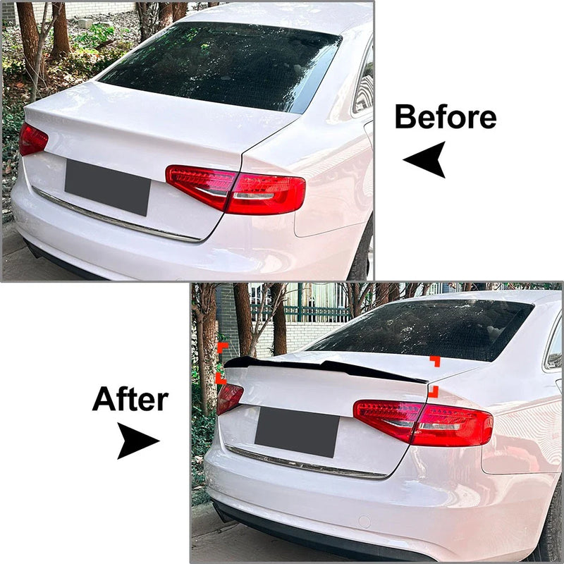 Audi A4 B8 B8.5 S4 Sedan (2009-2016) Carbon Fiber Rear Trunk Lip Spoiler