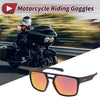 Set Motorcycle Riding Goggles Red Lens Black Red Frame Tri-Acetyl Cellulos