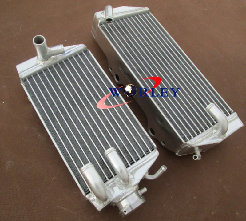 Suzuki RMZ450 Aluminum Radiator + Blue Silicone Hose (2005)