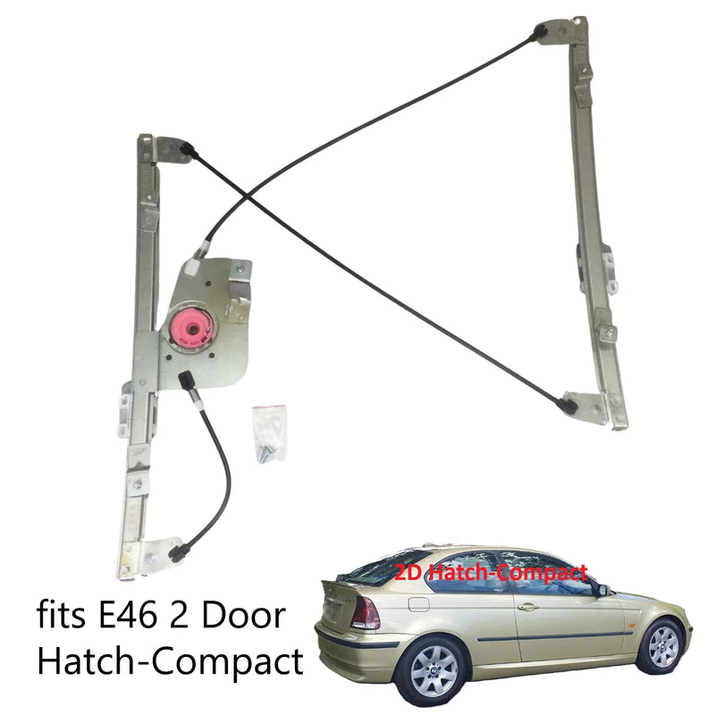 BMW 3 Series E46 2-Door Front Right Window Regulator W/o Motor (1998–2005)