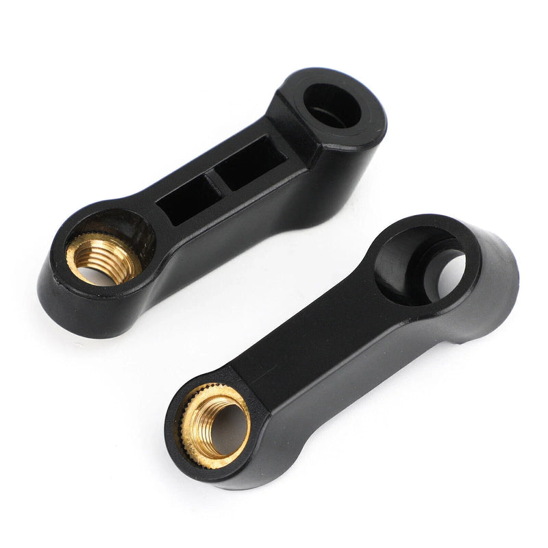 Motorcycle Black Right Hand Thread M10 Mirror Extension Flares