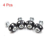 Car Motorcycle 4Pcs Black Aluminum Alloy Decorative License Plate Bolt Screw