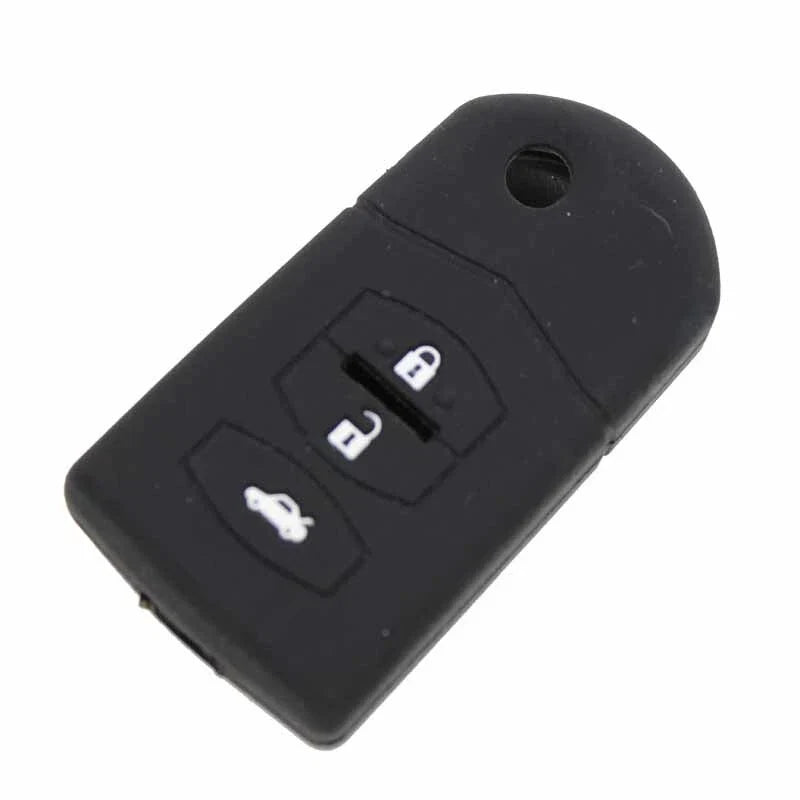 Mazda 2 3 5 6 RX-8 MX-5 Car Silicone Folding Remote Key Case 3 Button Fit