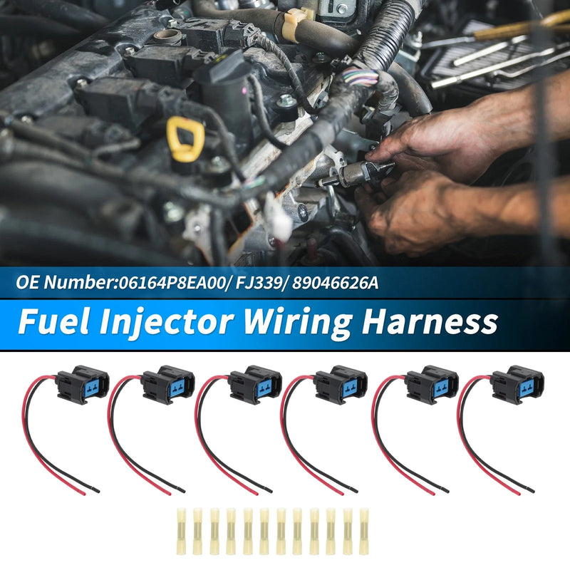 Honda Acura 6Pcs Fuel Injector Wiring Harness (2001-2005)