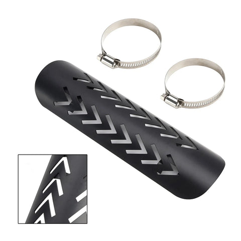 Motorcycle Exhaust Pipe Mount Cover Black