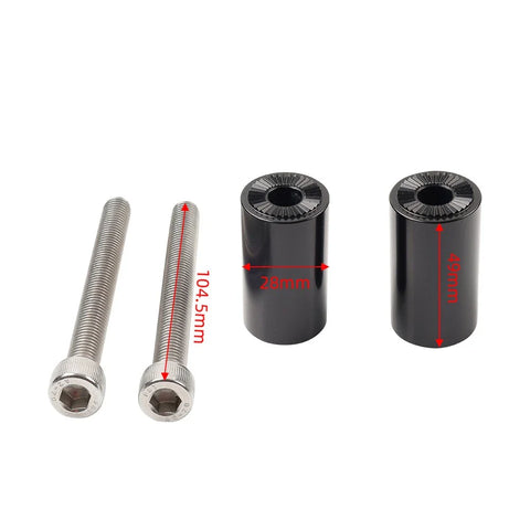 Motorcycle 49MM Clip-On Handlebar Riser Extension Adapter (Fits Various Models)