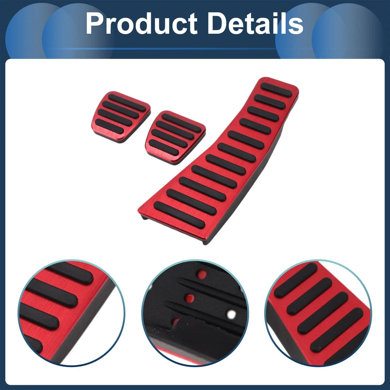 Honda Civic (2006-2009) Red 3 x Manual Foot Accelerator Pedal Covers