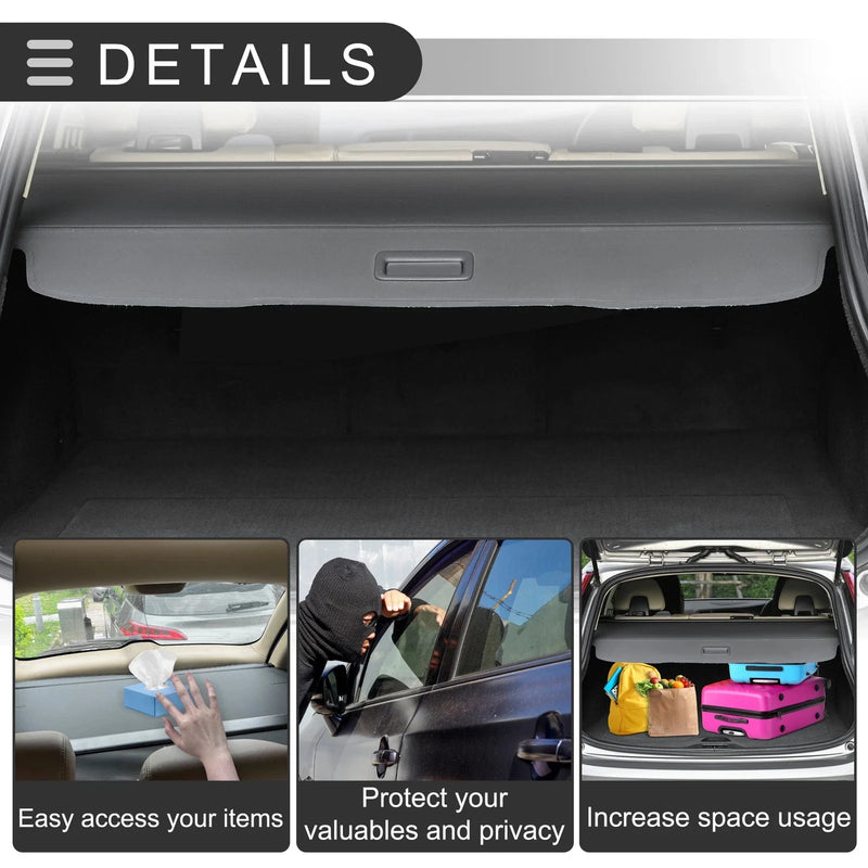 Honda CR-V 2023-2024 Black Carbon Fiber Pattern Retractable Cargo Cover