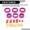 Jeep Wrangler 6 x Pink Headlight Media Switch Knob Cover Rings (2018-2023)