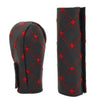 Manual Cars 2 x Gear Shift And Handbrake Cover Set Red Wine Cloth