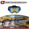 Motorcycle Riding Goggles Colorful Lens Blue Frame PC Cycling Sunglasses