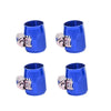 Universal Applications 4 x Blue AN6 Fuel Hose Line End Cover Clamp Adapter