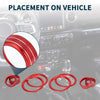 Jeep Gladiator JT (2020-2023) 8 Pcs AC Media Headlight Switch Knob Cover