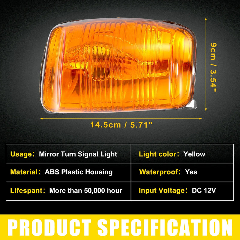 Ford Transit Front Side Mirror LED Turn Signal Light (2015-2023)