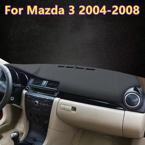 Mazda 3 Dashboard Cover Black Leather Car Dash Protector Pad (2004–2008)