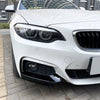 BMW F22 F23 Gloss Black Front Bumper Side Spoiler Trim (2014-2022)